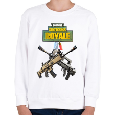 PRINTFASHION Scar Weapon Fortnite - Gyerek pulóver - Fehér gyerek pulóver, kardigán