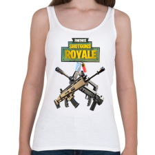 PRINTFASHION Scar Weapon Fortnite - Női atléta - Fehér női trikó