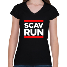 PRINTFASHION Scav Run - Női V-nyakú póló - Fekete női póló