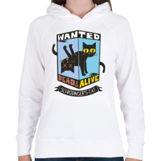 PRINTFASHION Schrödinger macskája - élve vagy halva - Női kapucnis pulóver - Fehér