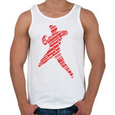 PRINTFASHION Schumacher - Férfi atléta - Fehér atléta, trikó