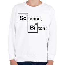 PRINTFASHION Science, Bitch! - Gyerek pulóver - Fehér gyerek pulóver, kardigán