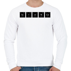 PRINTFASHION ScIeNCe - (Periódusos rendszer) - Férfi pulóver - Fehér