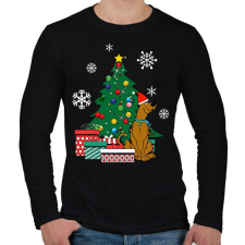 PRINTFASHION Scooby-Christmas - Férfi hosszú ujjú póló - Fekete férfi póló