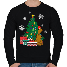 PRINTFASHION Scooby-Christmas - Férfi pulóver - Fekete férfi pulóver, kardigán