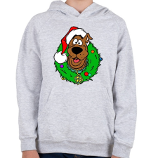 PRINTFASHION Scooby Xmas - Gyerek kapucnis pulóver - Sport szürke gyerek pulóver, kardigán