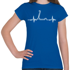 PRINTFASHION Scooter heart - Női póló - Királykék