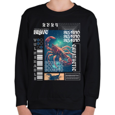 PRINTFASHION Scorpio - Streetwear style - Gyerek pulóver - Fekete gyerek pulóver, kardigán