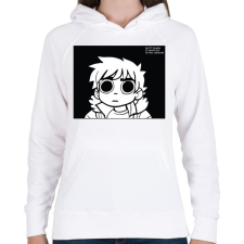 PRINTFASHION Scott Pilgrim - Női kapucnis pulóver - Fehér női pulóver, kardigán