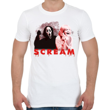 PRINTFASHION Scream - Férfi póló - Fehér férfi póló