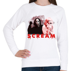 PRINTFASHION Scream - Női pulóver - Fehér