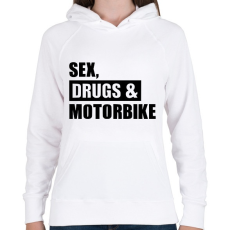 PRINTFASHION SDM - Női kapucnis pulóver - Fehér