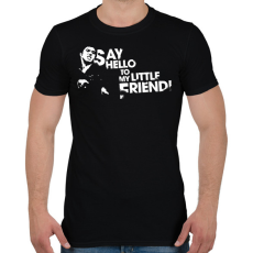 PRINTFASHION Sebhelyesarcú - Férfi póló - Fekete