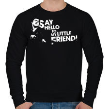 PRINTFASHION Sebhelyesarcú - Férfi pulóver - Fekete férfi pulóver, kardigán