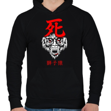 PRINTFASHION Sekiro-Guardian ape - Férfi kapucnis pulóver - Fekete férfi pulóver, kardigán