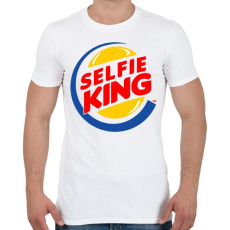 PRINTFASHION Selfie king - Férfi póló - Fehér