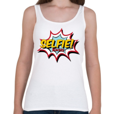 PRINTFASHION Selfie király - Női atléta - Fehér női trikó