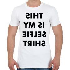 PRINTFASHION Selfie Tshirt - Férfi póló - Fehér férfi póló