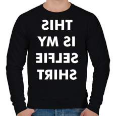 PRINTFASHION Selfie Tshirt - Férfi pulóver - Fekete