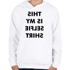 PRINTFASHION Selfie Tshirt - Gyerek kapucnis pulóver - Fehér gyerek pulóver, kardigán