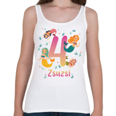 PRINTFASHION Sellős szülinap - névvel, számmal - Női atléta - Fehér