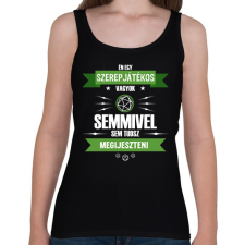 PRINTFASHION Semmivel sem tudsz megijeszteni - Női atléta - Fekete női trikó