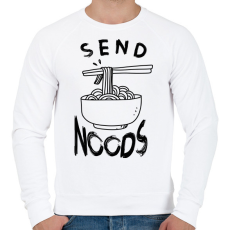 PRINTFASHION Send noods - Férfi pulóver - Fehér