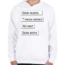 PRINTFASHION Send nudes - Telefontok - Gyerek kapucnis pulóver - Fehér gyerek pulóver, kardigán