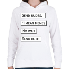 PRINTFASHION Send nudes - Telefontok - Női kapucnis pulóver - Fehér női pulóver, kardigán