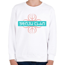 PRINTFASHION Senju klan - Gyerek pulóver - Fehér gyerek pulóver, kardigán