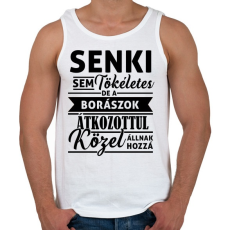 PRINTFASHION Senki sem tökéletes, de a borászok... - Férfi atléta - Fehér