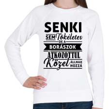 PRINTFASHION Senki sem tökéletes, de a borászok... - Női pulóver - Fehér női pulóver, kardigán