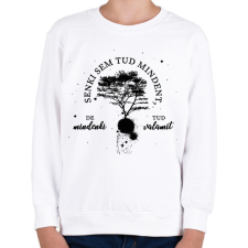 PRINTFASHION Senki sem tud mindent - Gyerek pulóver - Fehér gyerek pulóver, kardigán