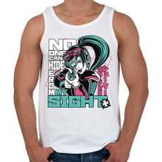 PRINTFASHION Senkit nem tévesztek szem elől - Férfi atléta - Fehér