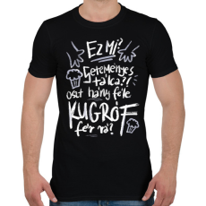 PRINTFASHION Seteményes tálca - Férfi póló - Fekete