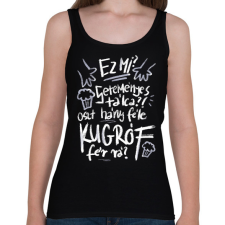 PRINTFASHION Seteményes tálca - Női atléta - Fekete női trikó