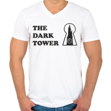 PRINTFASHION setét torony 2 - Férfi V-nyakú póló - Fehér férfi póló