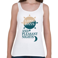 PRINTFASHION Setét torony  - Női atléta - Fehér női trikó