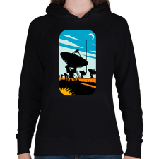 PRINTFASHION Seti - Női kapucnis pulóver - Fekete női pulóver, kardigán