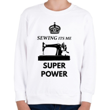 PRINTFASHION SEWING ITS ME SUPER POWER - Gyerek pulóver - Fehér gyerek pulóver, kardigán