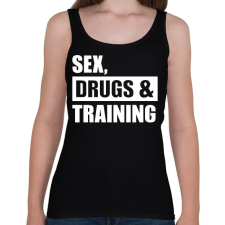 PRINTFASHION Sex, drugs and training - Női atléta - Fekete női trikó
