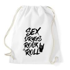 PRINTFASHION Sex, Drugs, Rock 'n Roll - Sportzsák, Tornazsák - Fehér tornazsák