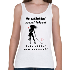 PRINTFASHION sexel fekszel - Női atléta - Fehér női trikó