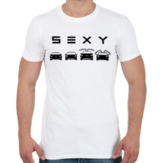PRINTFASHION Sexy Tesla - Férfi póló - Fehér