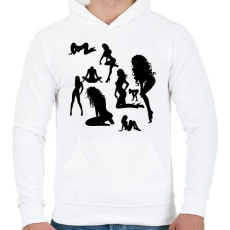PRINTFASHION sexy woman.7 - Férfi kapucnis pulóver - Fehér