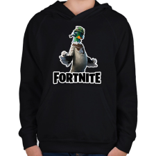 PRINTFASHION Sgt. Drake - fortnite - Gyerek kapucnis pulóver - Fekete gyerek pulóver, kardigán