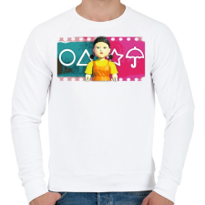 PRINTFASHION Sguid game art - green light red light - Férfi pulóver - Fehér férfi pulóver, kardigán