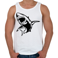 PRINTFASHION SHARK - Férfi atléta - Fehér