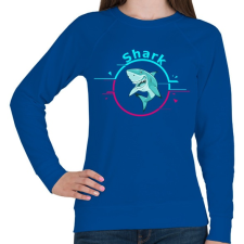 PRINTFASHION shark - Női pulóver - Királykék női pulóver, kardigán