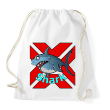 PRINTFASHION shark - Sportzsák, Tornazsák - Fehér tornazsák